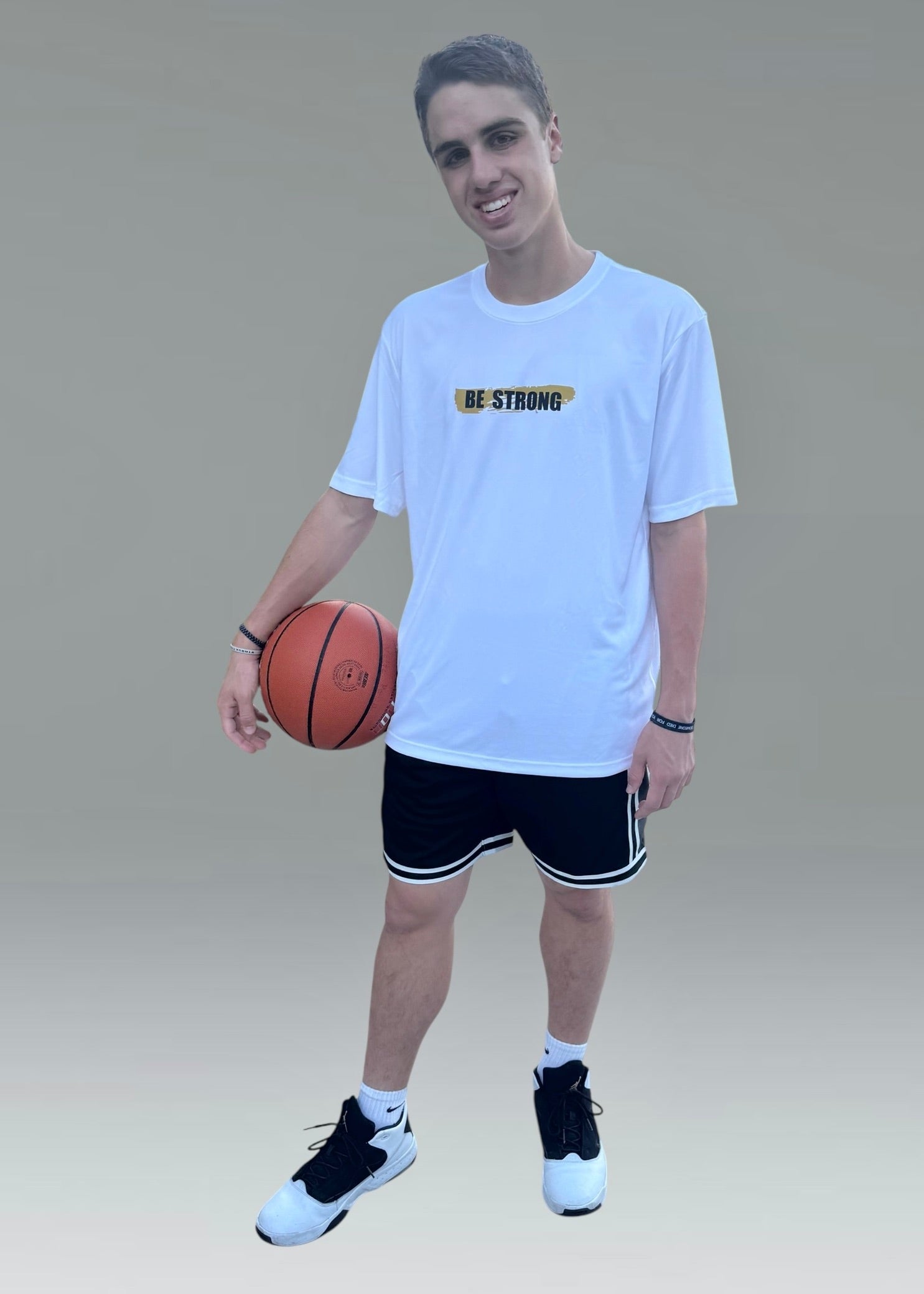DUETERONOMY 31:6 BE STRONG BREATHABLE ATHLETIC WORKOUT TEE