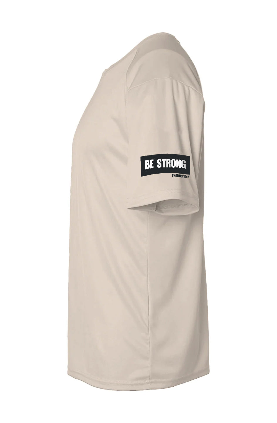 BE STRONG BREATHABLE WORKOUT ATHLETIC OFF-WHITE TEE