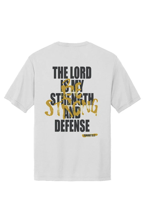 ISAIAH 12:2 BE STRONG BREATHABLE ATHLETIC WORKOUT TEE