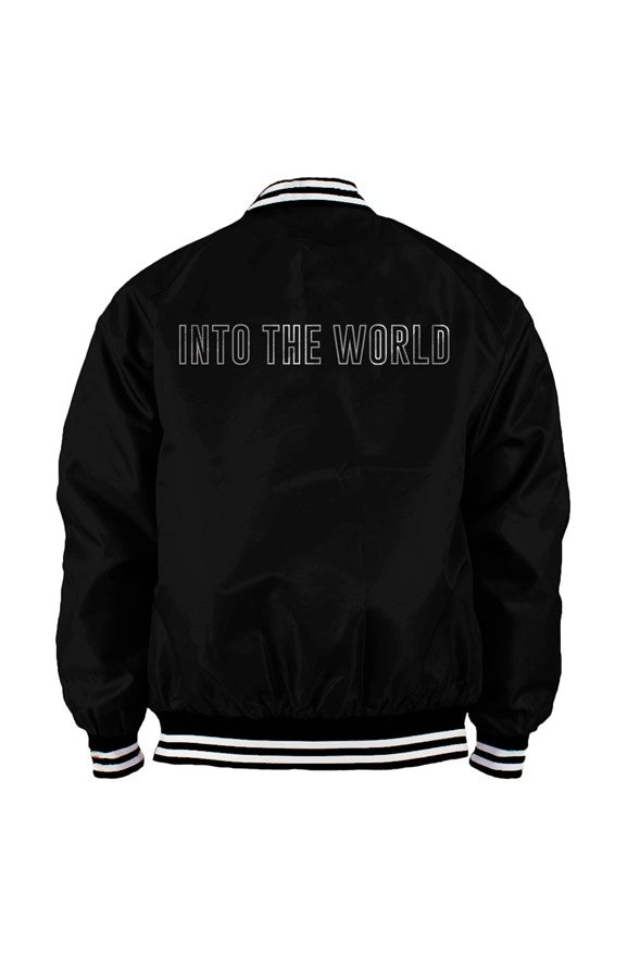 INTO THE WORLD Varsity Bomber Jacket