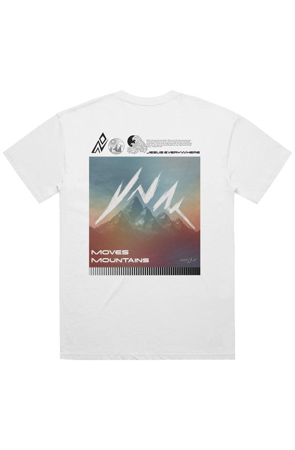 JESUS EVERYWHERE FAITH MOVES MOUNTAINS OVERSIZED T