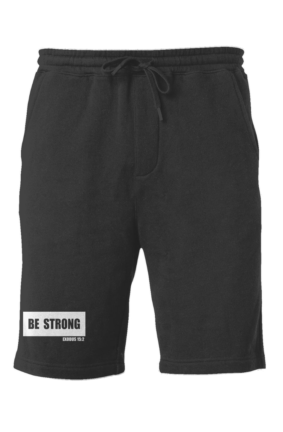BE STRONG MIDWEIGHT FLEECE WORKOUT SHORTS