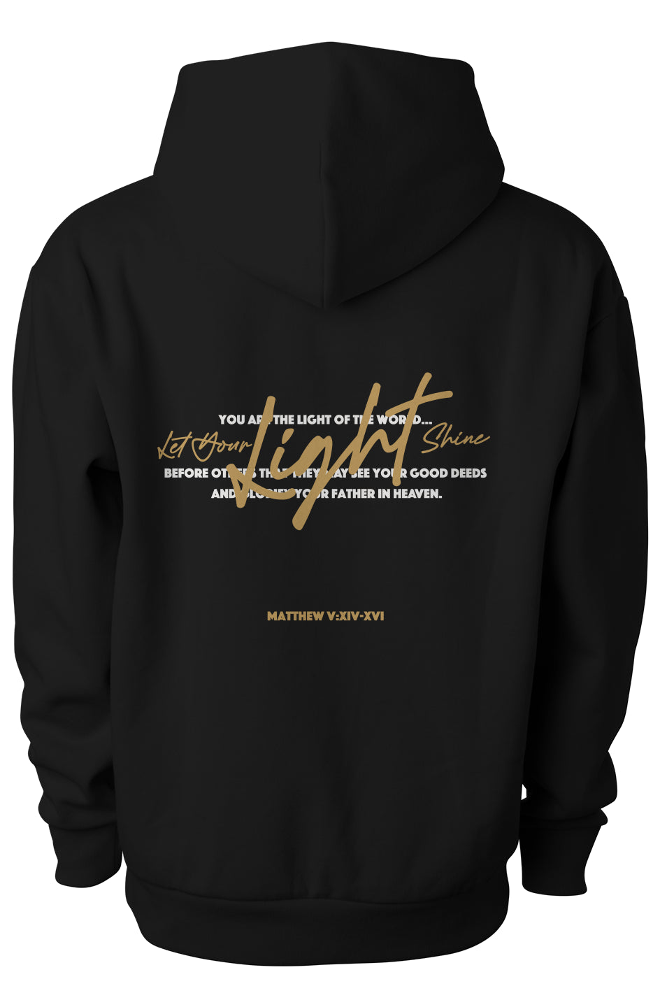 BRING THE LIGHT BLACK PULLOVER SWEATSHIRT HOODIE
