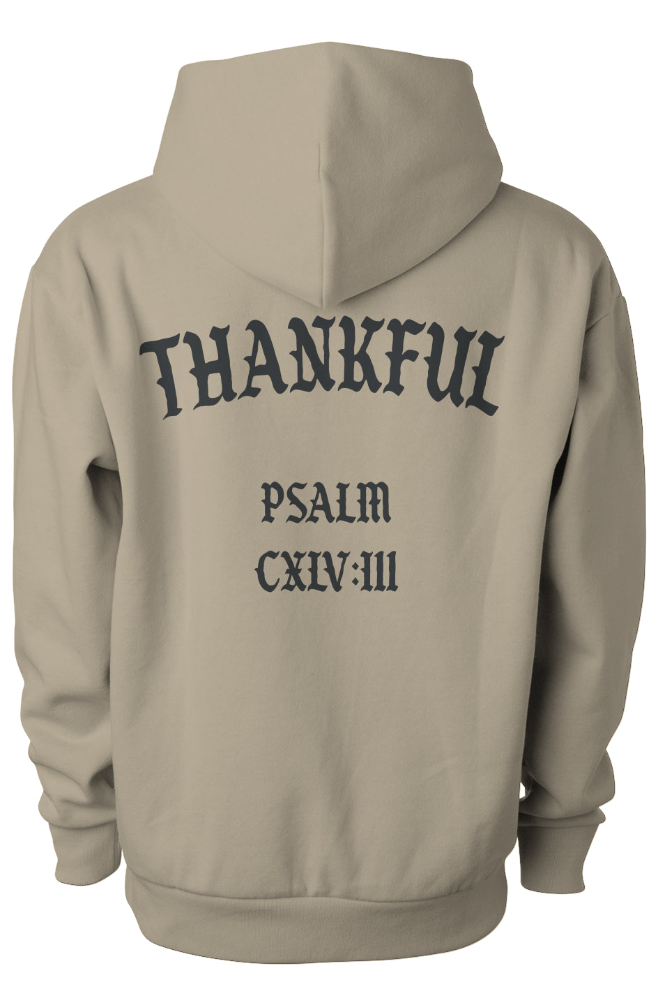 THANKFUL TAN PULLOVER HOODIE SWEATSHIRT