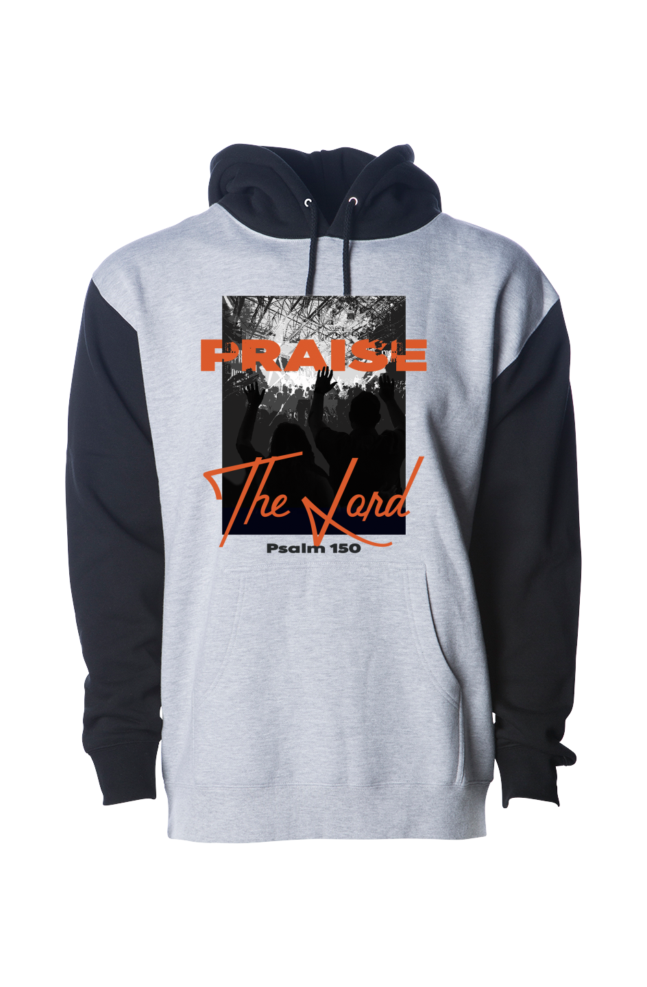 Grey Heather/ Black Heavyweight Hoodie