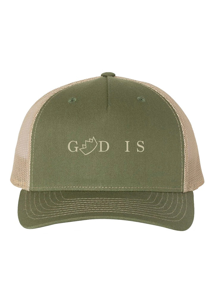 GOD IS KING CHRISTIAN MERCH TRUCKER HAT