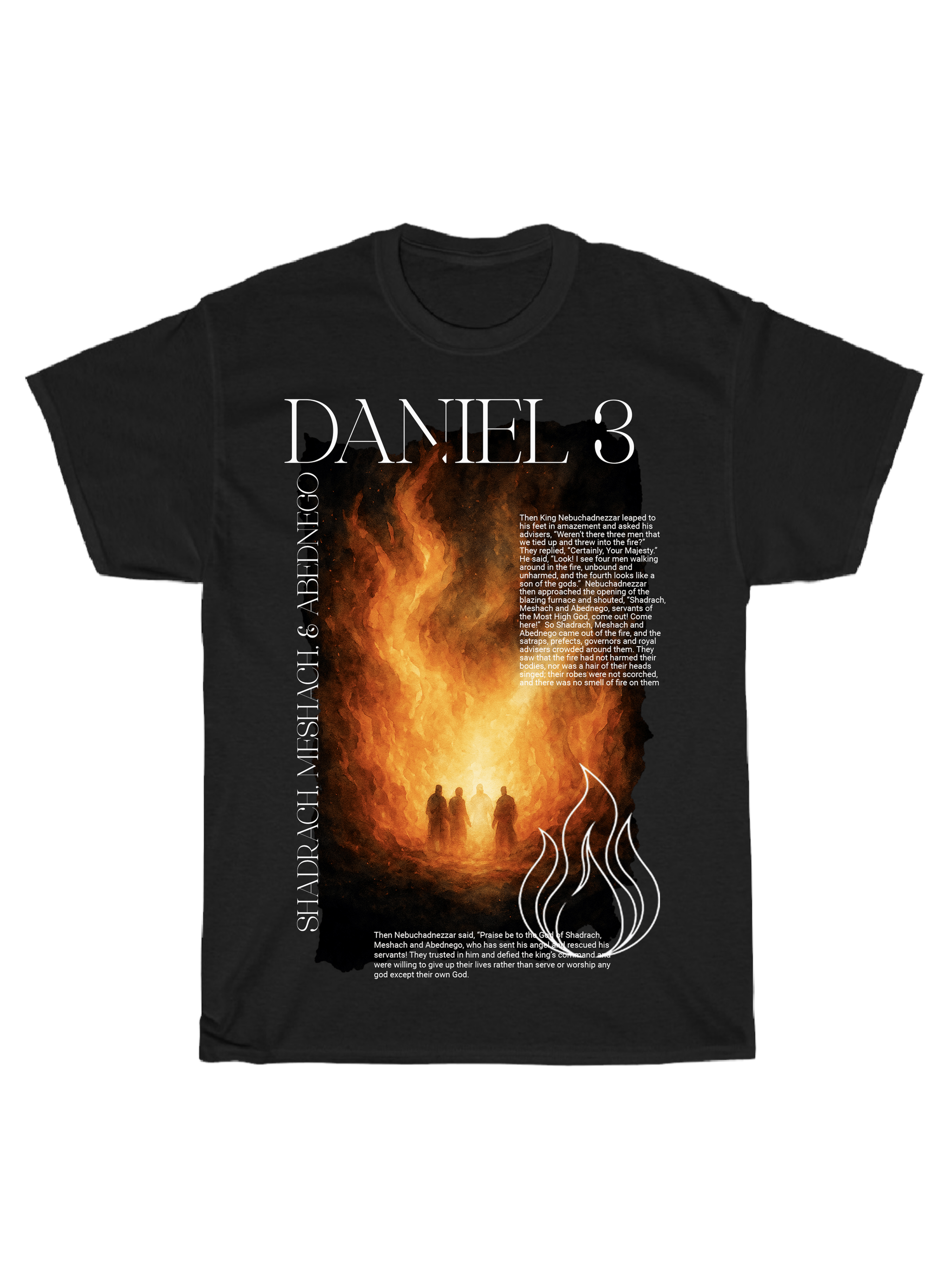 BIBLE STORY OVERSIZED HEAVYWEIGHT DANIEL 3 CHRISTIAN MERCH STREETWEAR GRAPHIC TEE