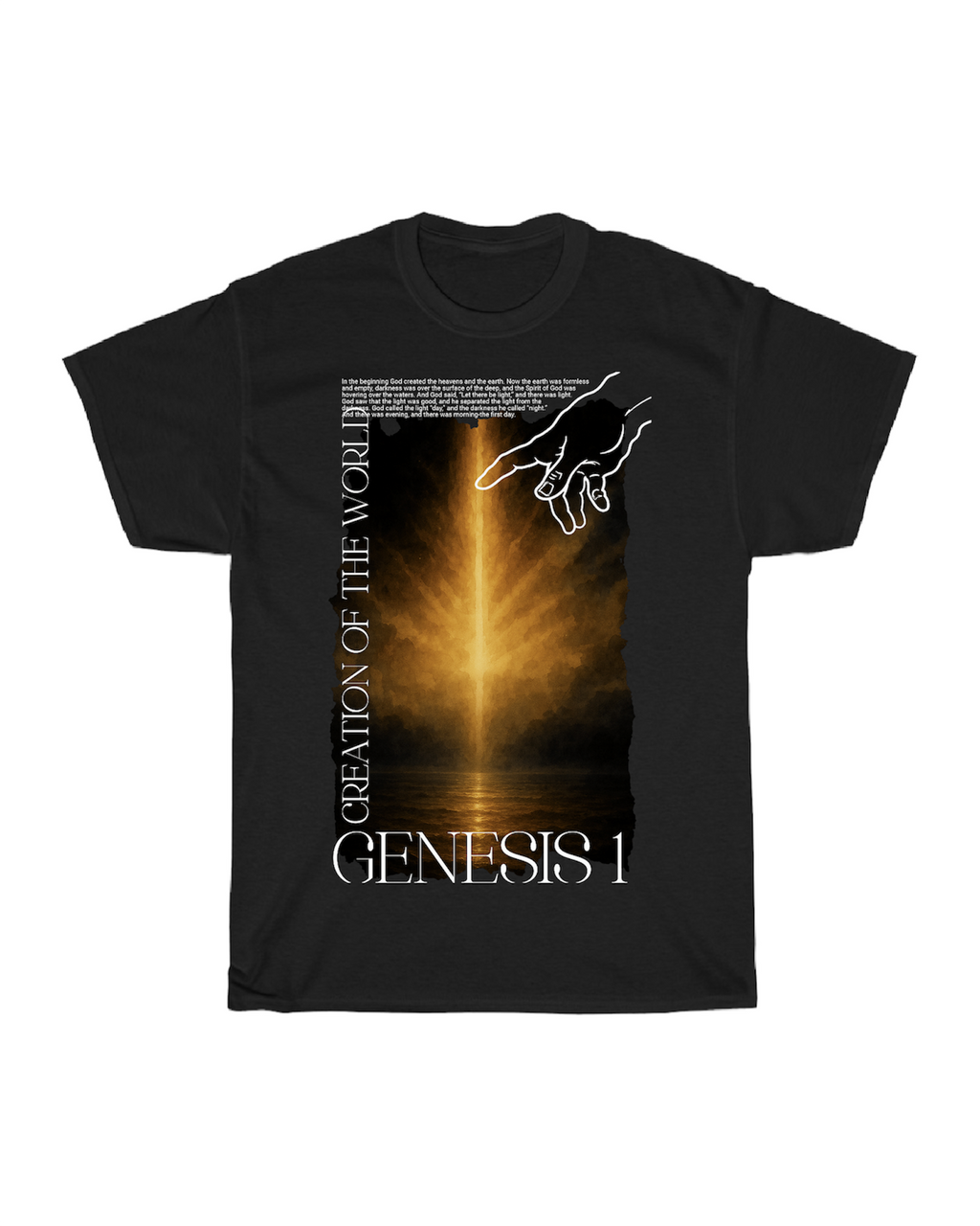 BIBLE STORY OVERSIZED HEAVYWEIGHT GENESIS 1 CHRISTIAN MERCH STREETWEAR GRAPHIC TEE