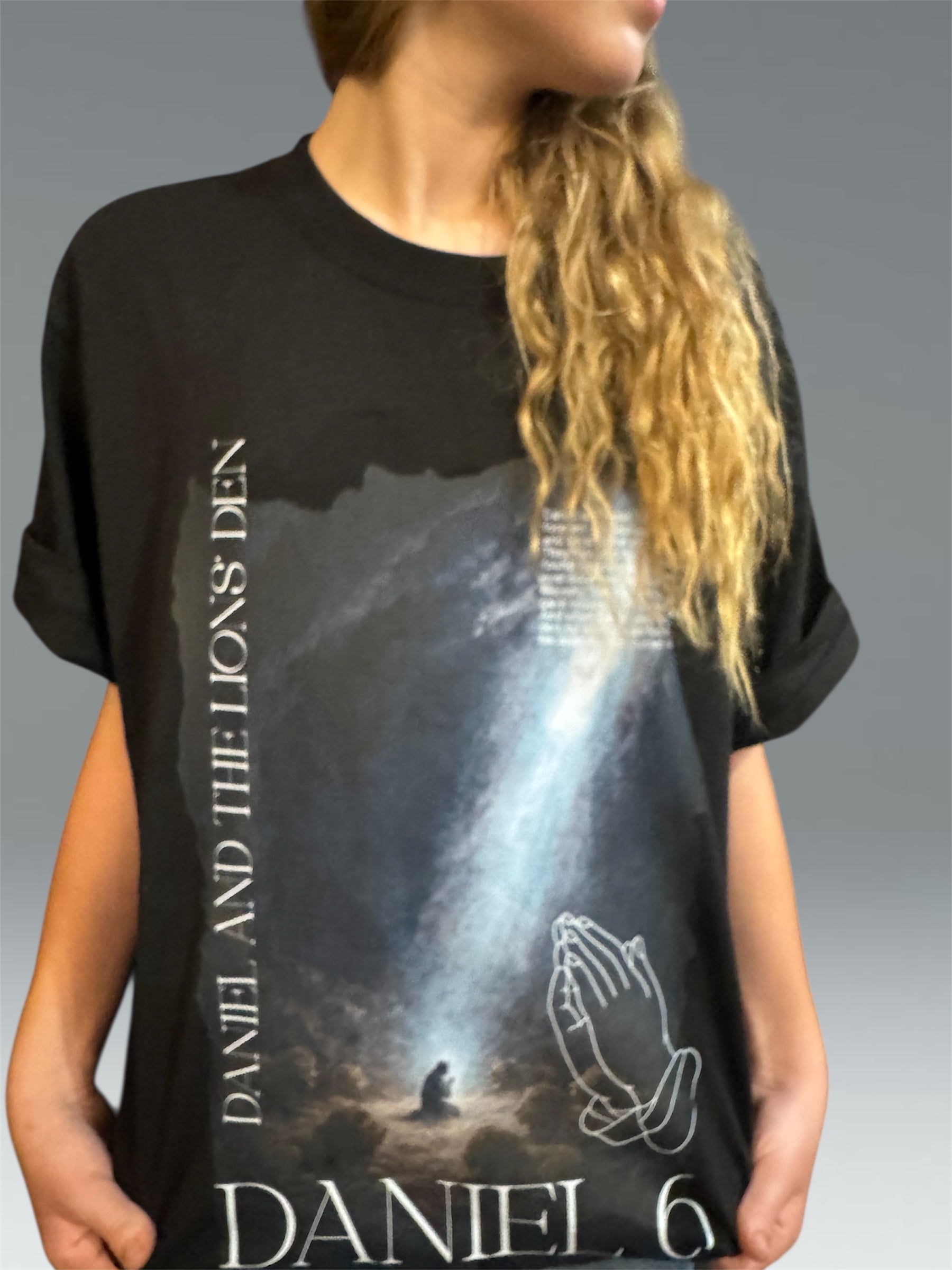 BIBLE STORY OVERSIZED HEAVYWEIGHT DANIEL 3 CHRISTIAN MERCH STREETWEAR GRAPHIC TEE
