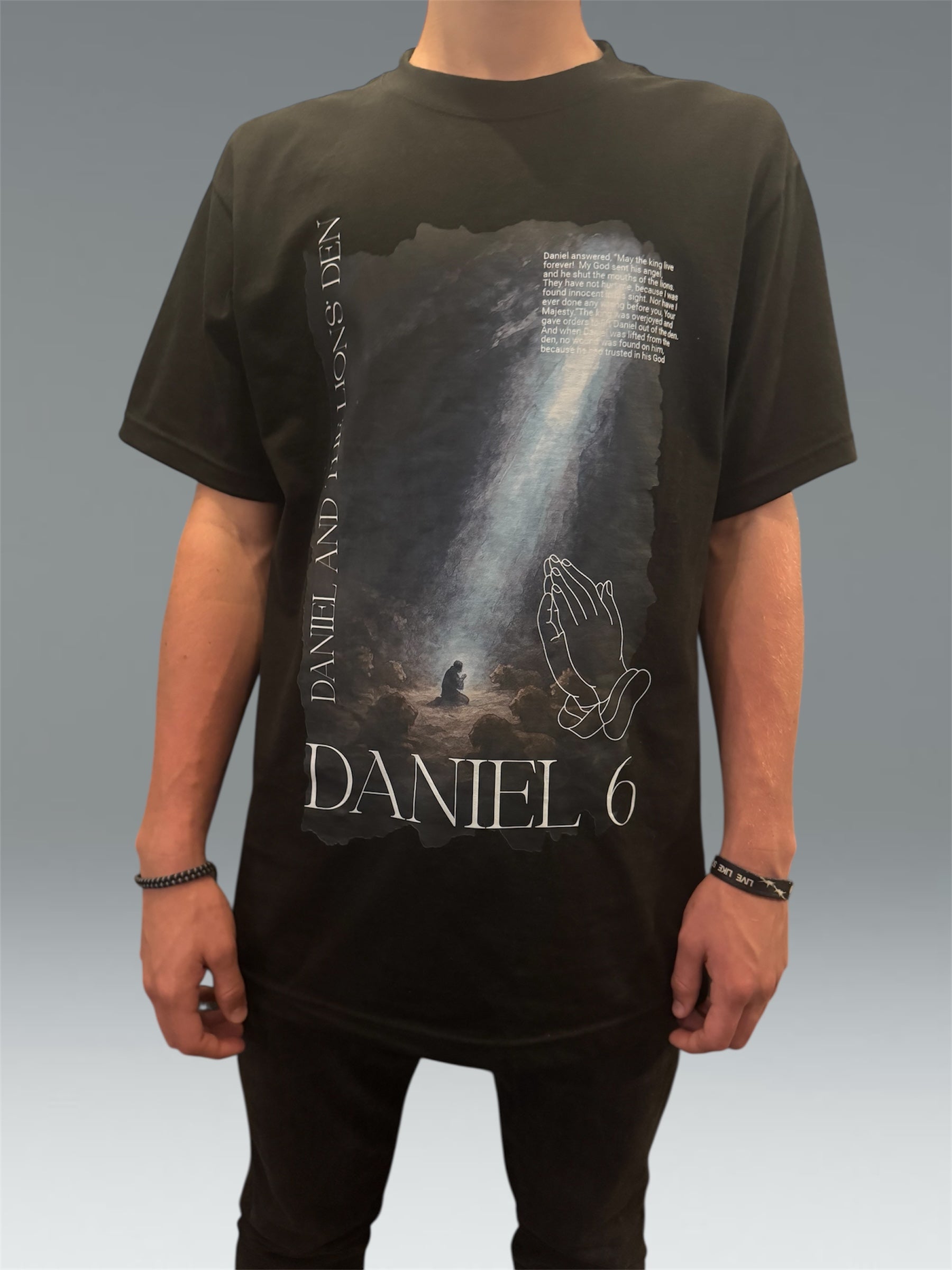 BIBLE STORY OVERSIZED HEAVYWEIGHT DANIEL 3 CHRISTIAN MERCH STREETWEAR GRAPHIC TEE