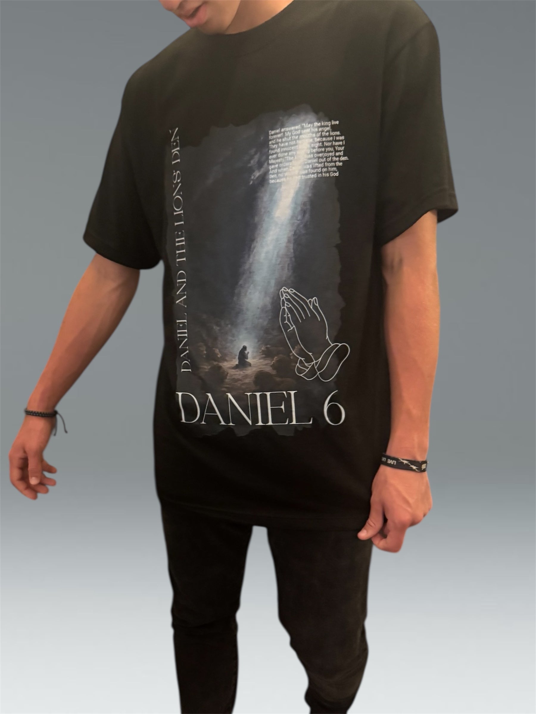 BIBLE STORY OVERSIZED HEAVYWEIGHT DANIEL 3 CHRISTIAN MERCH STREETWEAR GRAPHIC TEE
